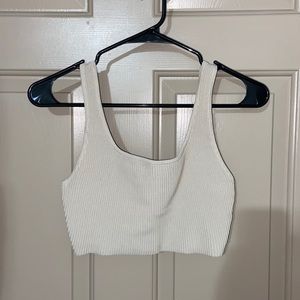 Aritzia Babaton Sculpt Knit Squareneck Cropped Tank
